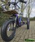 Preview: Elektro Dreirad Zemto-Revom Trike T2, Gas-Funktion, breite Reifen Neuheit Metallic blau
