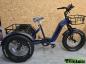 Preview: Elektro Dreirad Zemto-Revom Trike T2, Gas-Funktion, breite Reifen Neuheit Metallic blau