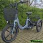 Preview: NEU: Elektro Dreirad Mini Zemto Triogo Lux, 20 Zoll grau-blau, schmal