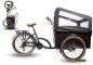 Preview: Elektro Transportfahrrad / Bakfiets Vogue Jorney 7 Gang Schwarz-Braun