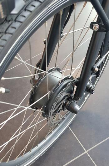 Elektro Dreirad Tri-Velo 6 Gang, Tiefeinstieg faltbar schwarz, mit Spiegel und Kettenschloss, Fahrfertig