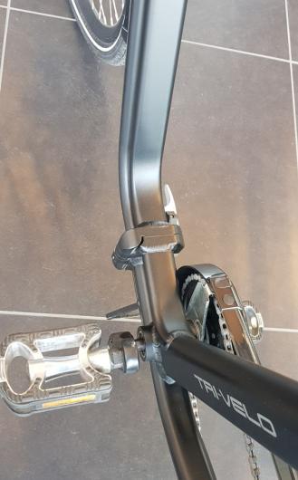 Elektro Dreirad Tri-Velo 6 Gang, Tiefeinstieg faltbar schwarz, mit Spiegel und Kettenschloss, Fahrfertig