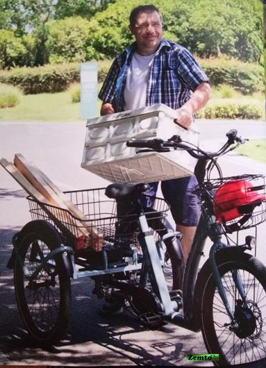 Elektro Dreirad Trike 3 Gang, Tiefeinstieg 24 Zoll blau, Fahrfertig, Ausstellungsstück