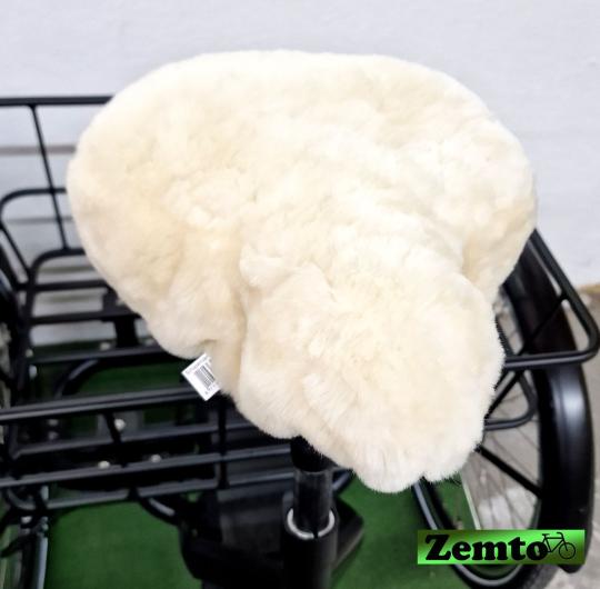 Lamm Fell Sitz Bezug für Fahrrad-Sattel / Natur Creme