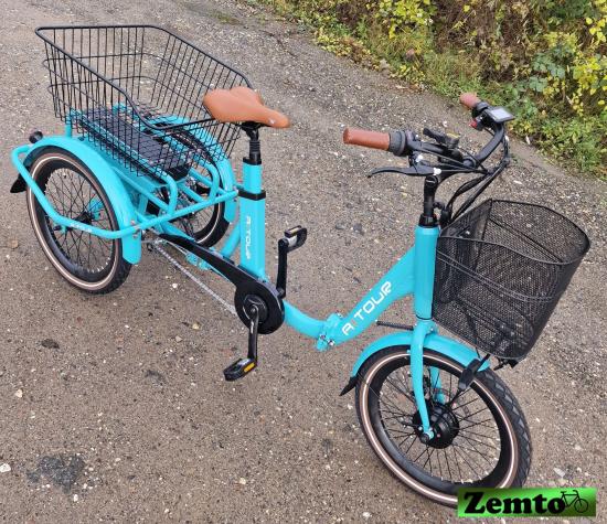 Elektro Dreirad Trike 3 Gang, Tiefeinstieg "20 Zoll" Turquoise, Fahrfertig