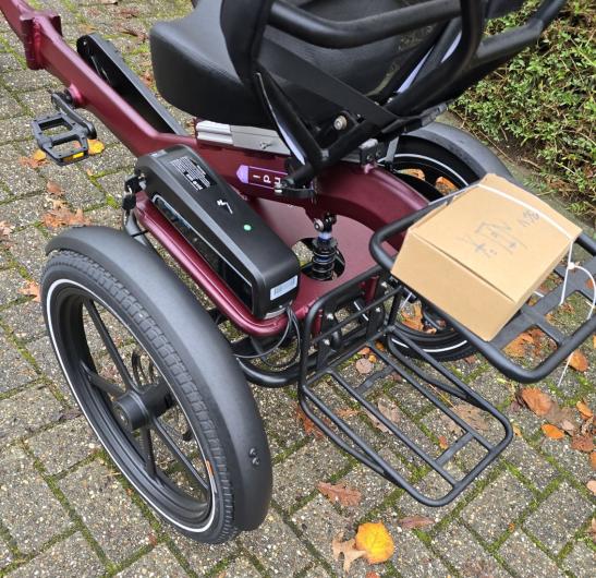 NEU: Elektro Dreirad Zemto-UM-CHILL , 672 WH, 80 NM - Mittelmotor, Weinrot