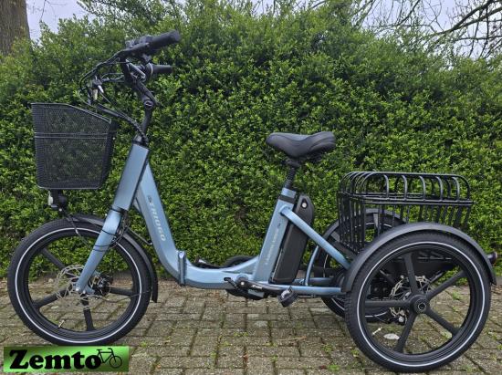 NEU: Elektro Dreirad Mini Zemto Triogo Lux, 20 Zoll grau-blau, schmal