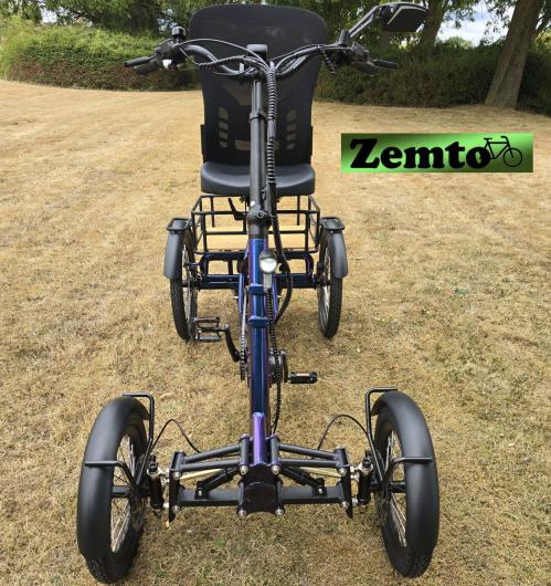 Elektro Vier Rad Zemto Mover T6 , 720 WH, 90 NM - Mittelmotor, blau, mit Tasche