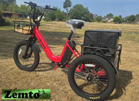 Preview: Elektro Dreirad Zemto-Mover T1, 720 WH, rot Sondermodel