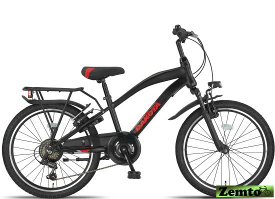 MTB Jungen Fahrrad Dakota-Plus, 22 Zoll, 7 Gang  schwarz-rot