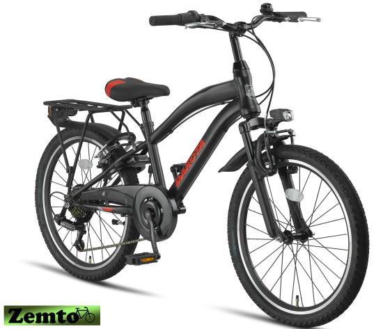Preview: MTB Jungen Fahrrad Dakota-Plus, 22 Zoll, 7 Gang  schwarz-rot