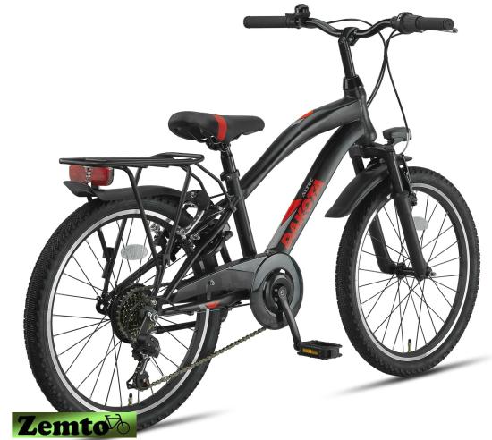 Preview: MTB Jungen Fahrrad Dakota-Plus, 22 Zoll, 7 Gang  schwarz-rot