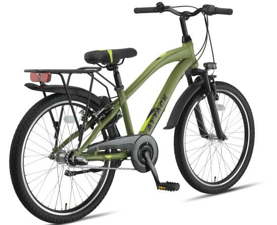 Preview: Jungen Fahrrad Attack 24 Zoll, 3 Gang, Army grün