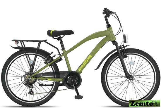 MTB Jungen Fahrrad Dakota-Plus, 24 Zoll, 7 Gang  Army Grün