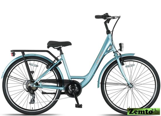 Preview: Altec Metro 26 Zoll Damenfahrrad 7 Gang Grün-blau