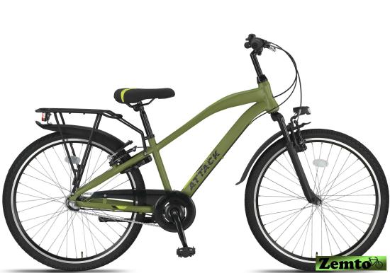 Jungen Fahrrad Attack 26 Zoll, 3 Gang, Army grün