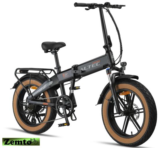 Preview: Faltrad Elektrofahrrad Cross 7 Gang, 468 WH, schwarz