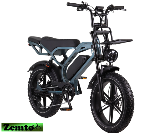 Preview: Elektro Fatbike Arion, 7 Gang, 624 WH Akku, Hyd. Bremsen, matt blau