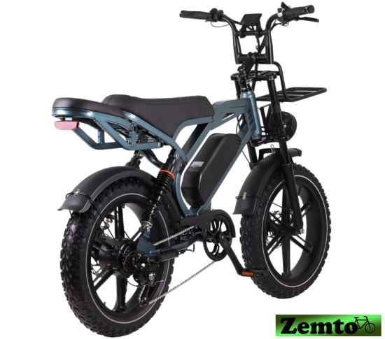 Preview: Elektro Fatbike Arion, 7 Gang, 624 WH Akku, Hyd. Bremsen, matt blau