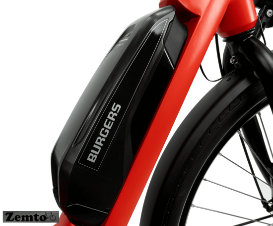 Sehr starkes Elektro-Firmenfahrrad 28 Zoll, 55 cm "Burgers", Leihfahrrad, schwarz-matt