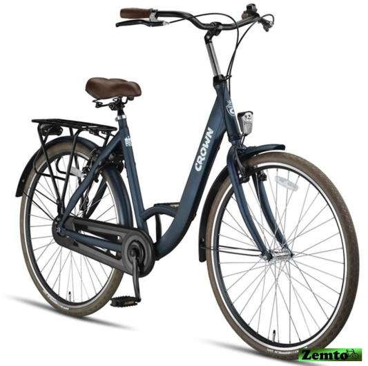 Damen Hollandrad Crown 28 Zoll, Jeans blau, sehr schicker stabiler Rahmen, 53 cm