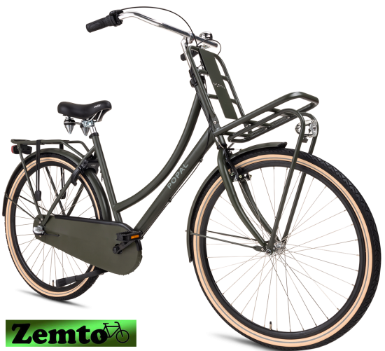 Damen Hollandrad Daily Dutch 3 Gang 28 Zoll Army grün 53 cm