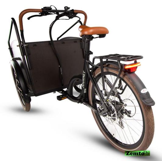 Elektro Transportfahrrad / Bakfiets Vogue Jorney 7 Gang Schwarz-Braun