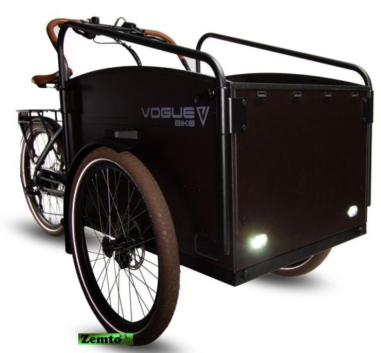 Elektro Transportfahrrad / Bakfiets Vogue Jorney 7 Gang Schwarz-Braun