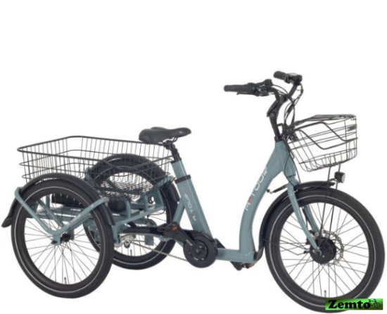 Elektro Dreirad Trike 3 Gang, Tiefeinstieg 24 Zoll blau, Fahrfertig, Ausstellungsstück