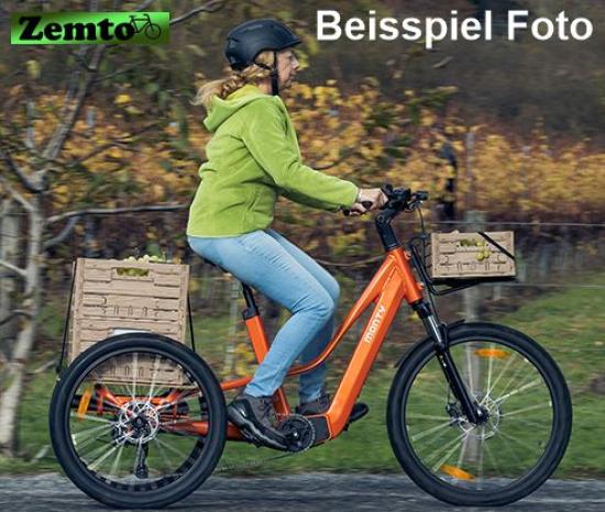 Elektro Dreirad Zocket 24, Mittelmotor, 80 NM / 540 WH, Gefedert, sehr Stark, Wein-rot