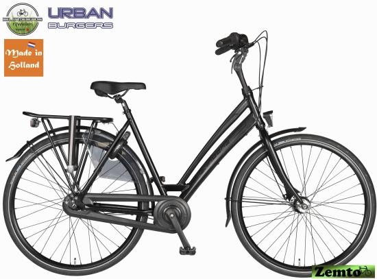 Damen Hollandrad 28 Zoll "Burgers Urban" schwarz-matt (möglich mit 3/7 Gang Schaltung)