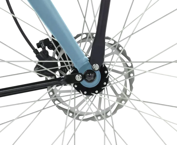 Damen Elektrofahrrad "ROYL", Ananda Nabenmotor, Riemenantrieb, Mineral-blau, 47 cm