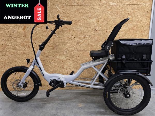 Angebot: Elektro Dreirad Zemto-Lux-Mover T4 , 720 WH, 90 NM - Mittelmotor, weiß, gratis Tasche