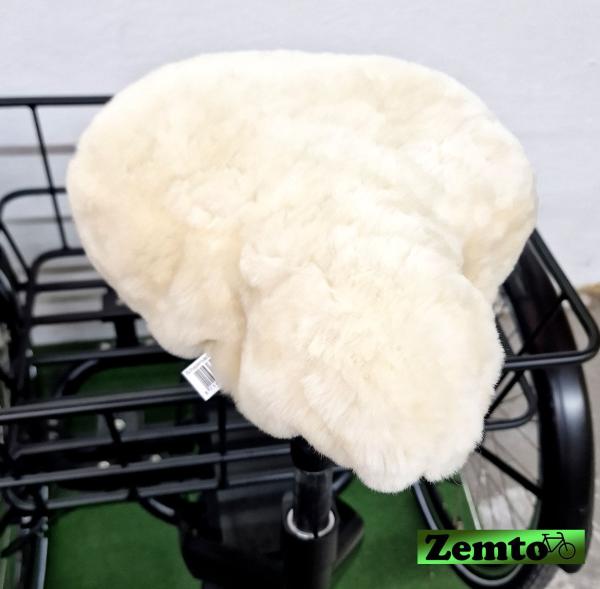 Lamm Fell Sitz Bezug für Fahrrad-Sattel / Natur Creme