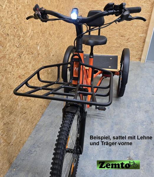 Elektro Dreirad Zocket 24, Mittelmotor, 80 NM / 540 WH, Gefedert, sehr Stark, Wein-rot