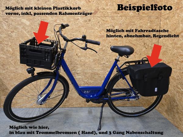 Sehr starkes Hollandrad 26/28 Zoll "Burgers", Leihfahrrad, Firmenfahrrad blau