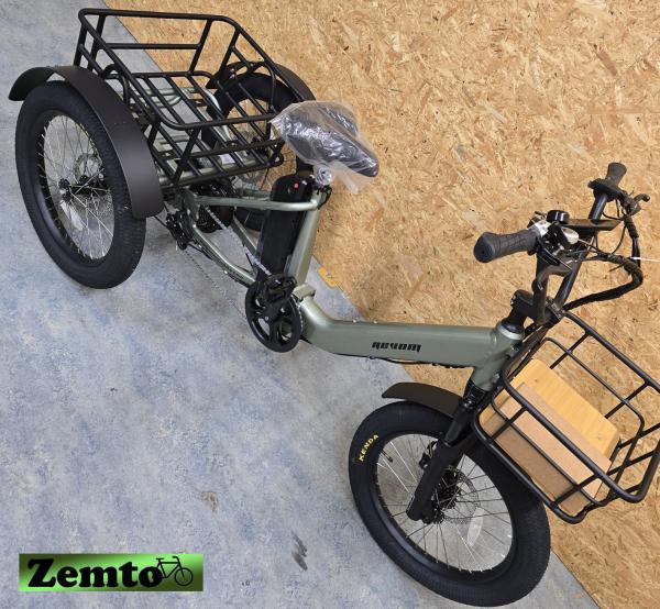 Elektro Dreirad Zemto-Mover T1, 720 WH, Mittelmotor Metallic-grün