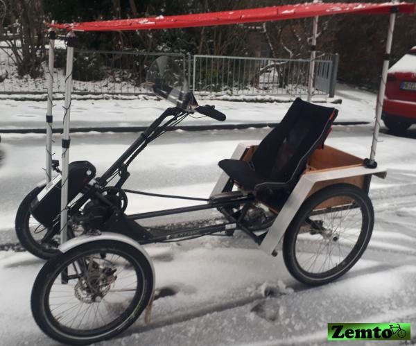 NEU:  Elektro Vier Rad Zemto-Velo-Cabrio, möglich mit Dach und Regenschutz