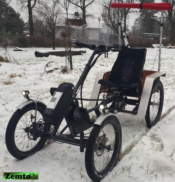 NEU:  Elektro Vier Rad Zemto-Velo-Cabrio, möglich mit Dach und Regenschutz