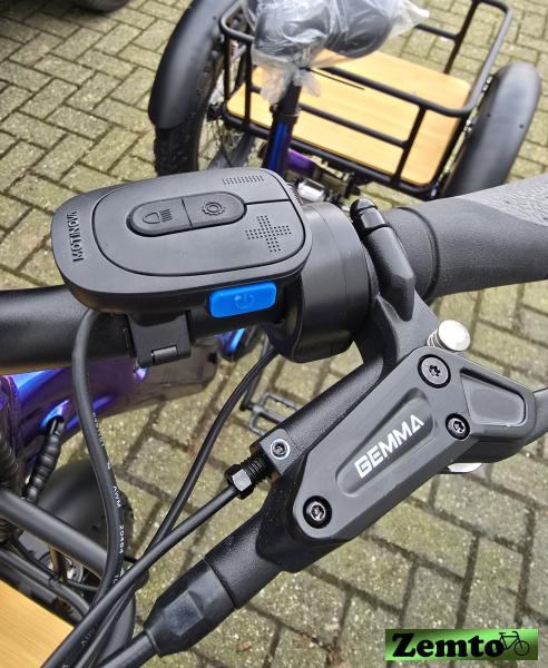 Elektro Dreirad Zemto-Revom Trike T3, Mittelmotor schwarz, dicke Reifen