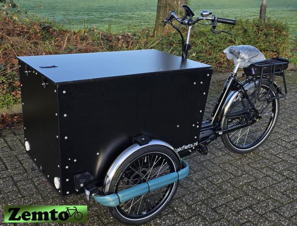 Elektro Bakfiets Cargo Trike Classic Narrow Steps, Box mit Deckel, individuell konfigurierbar