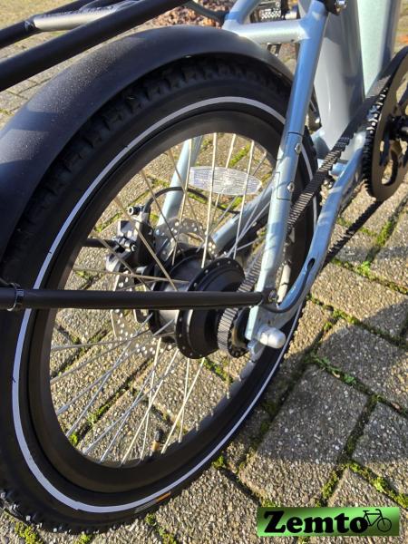 Elektro Faltrad mit Riemenantrieb, Automatik Getriebe, 5 Stufen Motor, Antracied-grau