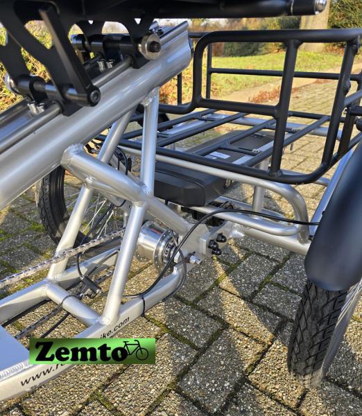 Elektro Vier Rad Zemto Mover T6 , 720 WH, 90 NM - Mittelmotor, grau, mit Tasche