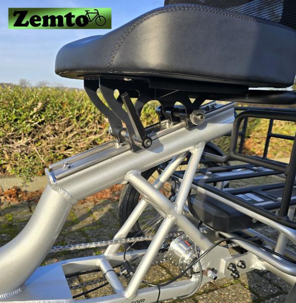 Elektro Vier Rad Zemto Mover T6 , 720 WH, 90 NM - Mittelmotor, grau, mit Tasche