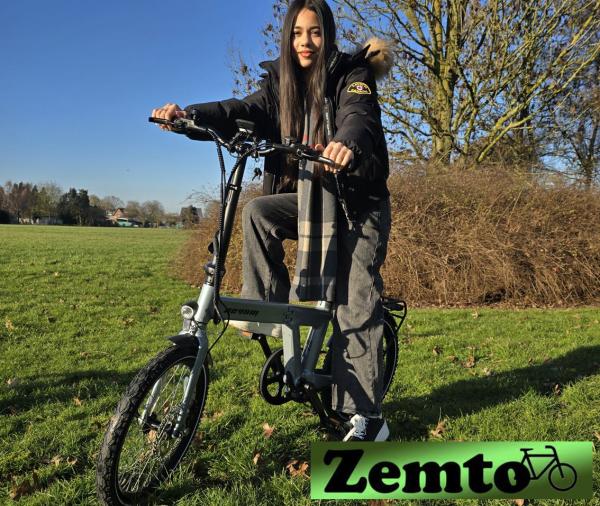 Elektro Faltrad mit Riemenantrieb, Automatik Getriebe, 5 Stufen Motor, Antracied-grau