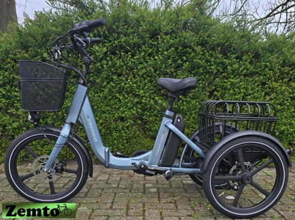 NEU: Elektro Dreirad Mini Zemto Triogo Lux, 20 Zoll grau-blau, schmal