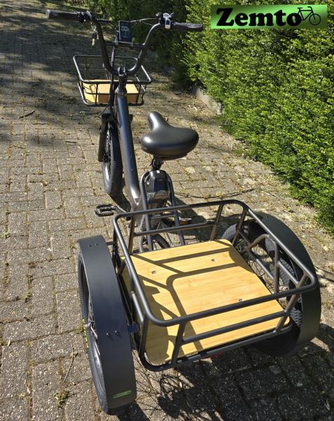 Elektro Dreirad Zemto-Mover T1, 720 WH, Mittelmotor dunkel Silber Sondermodel