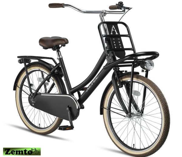 Altec Urban Mädchenrad Transportfahrrad Schwarz 24 Zoll