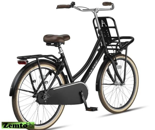 Altec Urban Mädchenrad Transportfahrrad Schwarz 24 Zoll