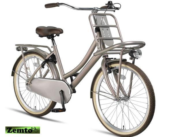 Altec Urban Mädchenrad Transportfahrrad hell blau 24 Zoll Old-Sand